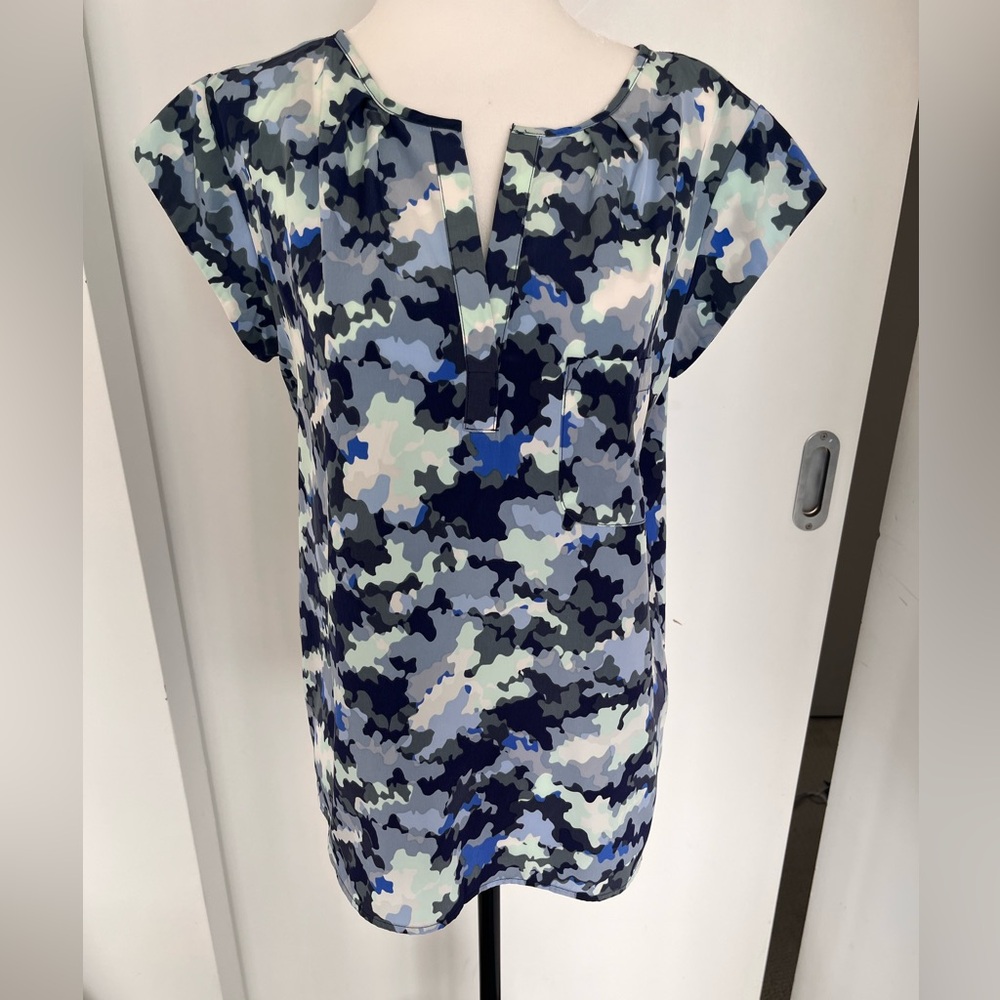 Blue Camouflage Women's Top GAP